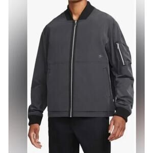 Nike Sportswear Style Essentials grey lined bomber jacket size XL Streetwear